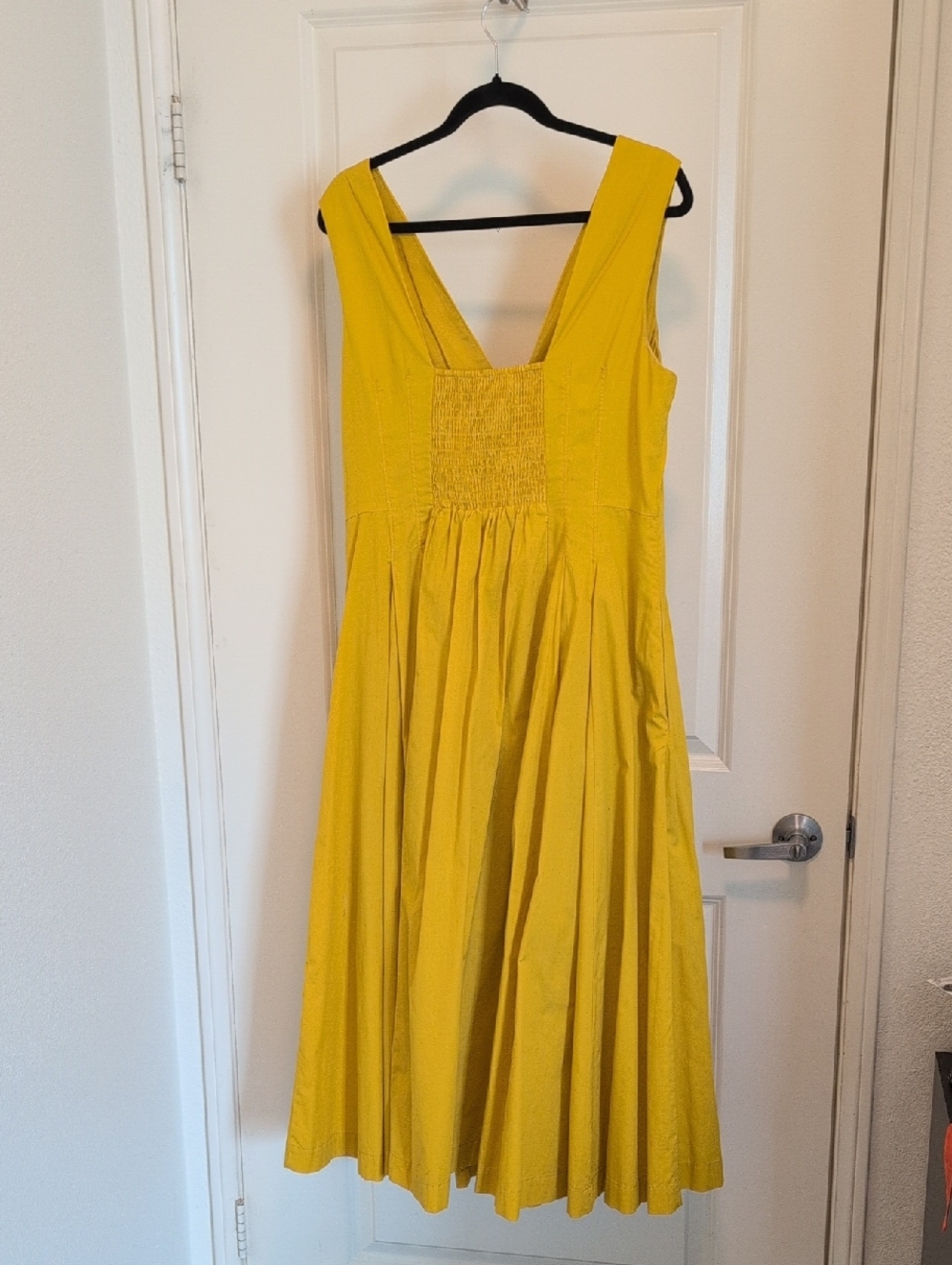 Yellow V-Neck Sleeveless Midi Dress - Anthropologie - Picture 2 of 2